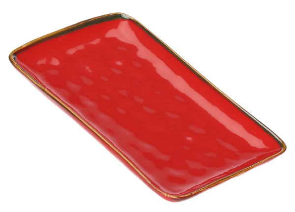 Platte rechteckig 20x13cm Corallo Rot